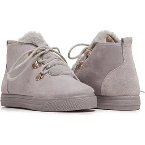 Childrenchic Amy Grey Cozy Suede Boots